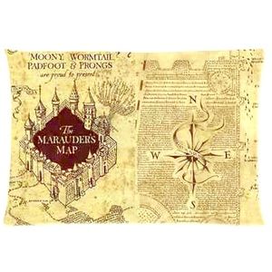 Marauders Map pillow case; Harry Potter